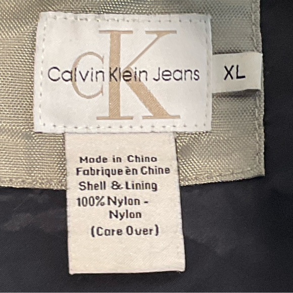 Calvin Klein Jeans Men’s XL Hooded, Full Zip, M. Anorak Gray Jacket - Picture 2 of 16